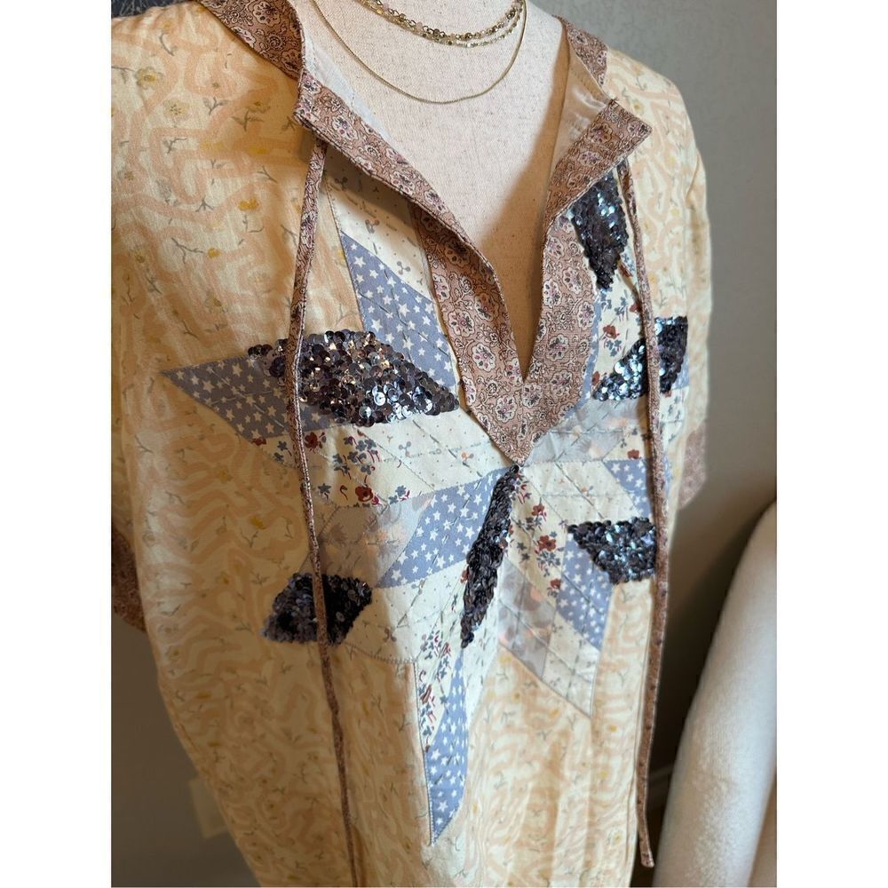 NWT Coach X Keith Haring Quilted Patchwork T Shirt Women’s Dress Size 8 30496 - Picture 3 of 12